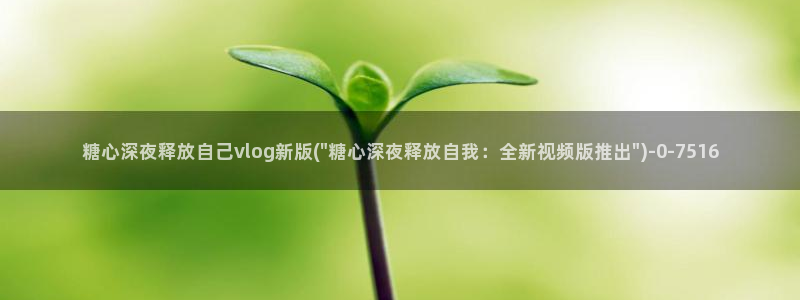  糖心vlog时间：糖心深夜释放自己vlog新版(\
